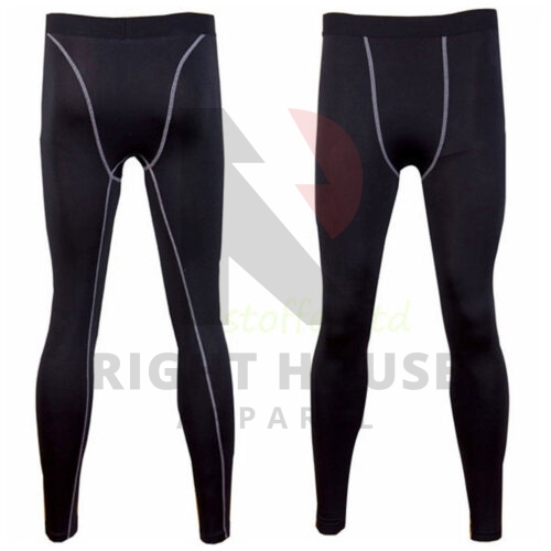 Compression Base Layers Sports Tights Gym Workouts Black